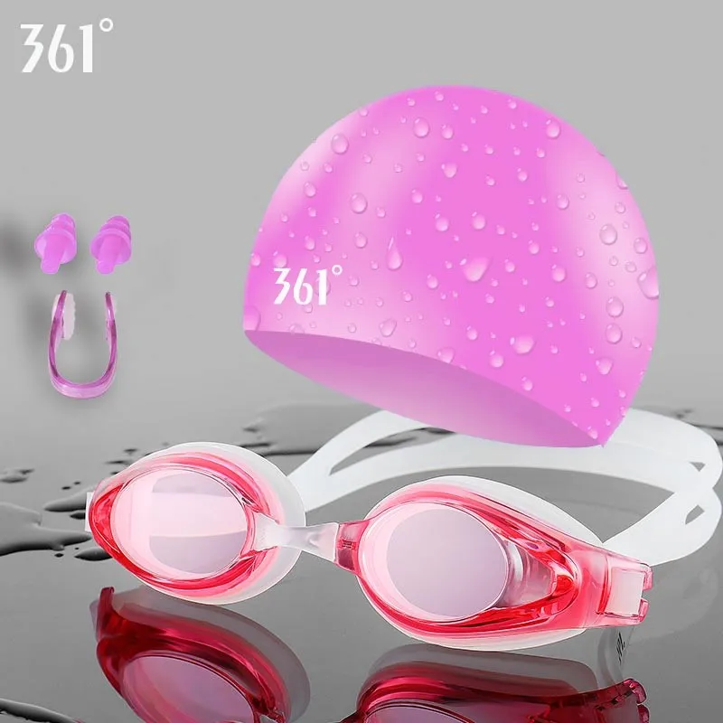 

361 Optical Swimming Goggles Myopia Swim Glasses Swimming Cap Set for Pool Prescription Glasses Diopter Anti Fog Swim Eyewear