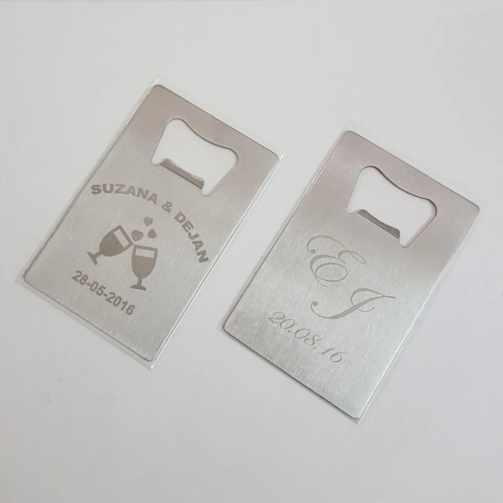 50x Personalized Wedding Favor Gift Credit Card Bottle Openers Custom Engraved Bride & Groom Personalised Wedding Party Souvenir
50x Personalized Wedding Favor Gift Credit Card Bottle Openers Custom Engraved Bride & Groom Personalised Wedding Party Souvenir