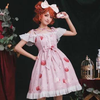 Knife & Apples ~ Sweet Printed Summer Dress Casual Off the Shoulder Short Sleeve Lolita Dress
Knife & Apples ~ Sweet Printed Summer Dress Casual Off the Shoulder Short Sleeve Lolita Dress