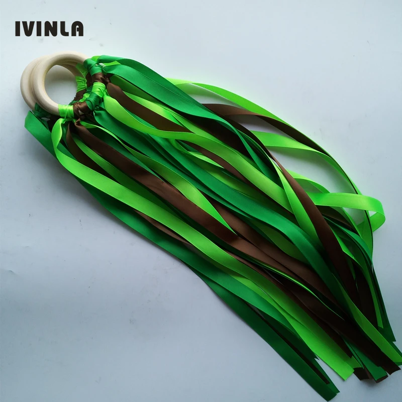 20pcs/lot Green Color Stain ribbon Wooden Ring Waldorf Ribbon With Bell Hand Kite Toy FLY ME Birthday Party Favors
20pcs/lot Green Color Stain ribbon Wooden Ring Waldorf Ribbon With Bell Hand Kite Toy FLY ME Birthday Party Favors
