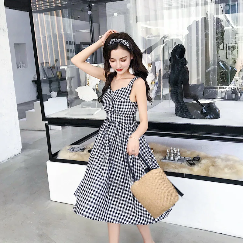 2019 Real Polyester Dress 2009 Dress New Hanban Lady Checker Slim Resort A-shaped Female Clothes Cross-border Distribution Hoop
2019 Real Polyester Dress 2009 Dress New Hanban Lady Checker Slim Resort A-shaped Female Clothes Cross-border Distribution Hoop