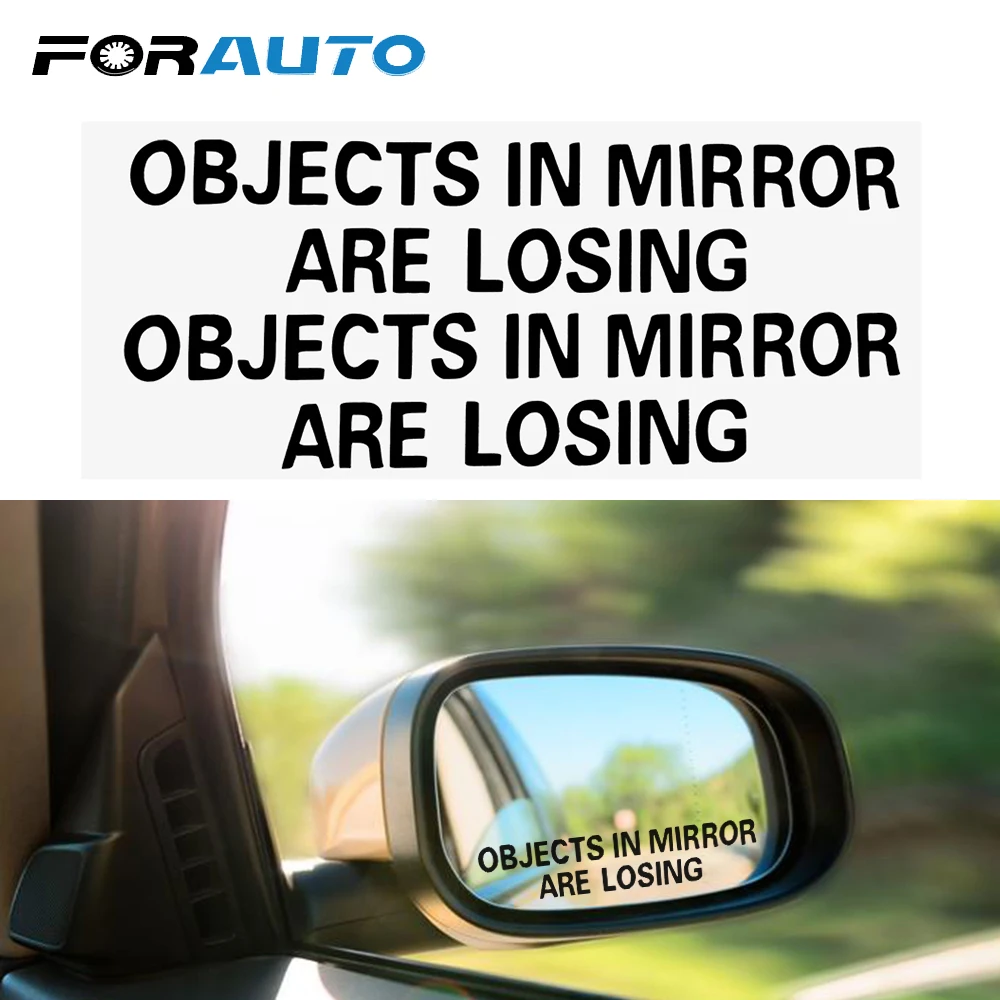 FORAUTO 1 Pair Car Sticker Rear View Mirror Pattern Decals OBJECTS IN MIRROR ARE LOSING Auto Decoration Car Styling
FORAUTO 1 Pair Car Sticker Rear View Mirror Pattern Decals OBJECTS IN MIRROR ARE LOSING Auto Decoration Car Styling