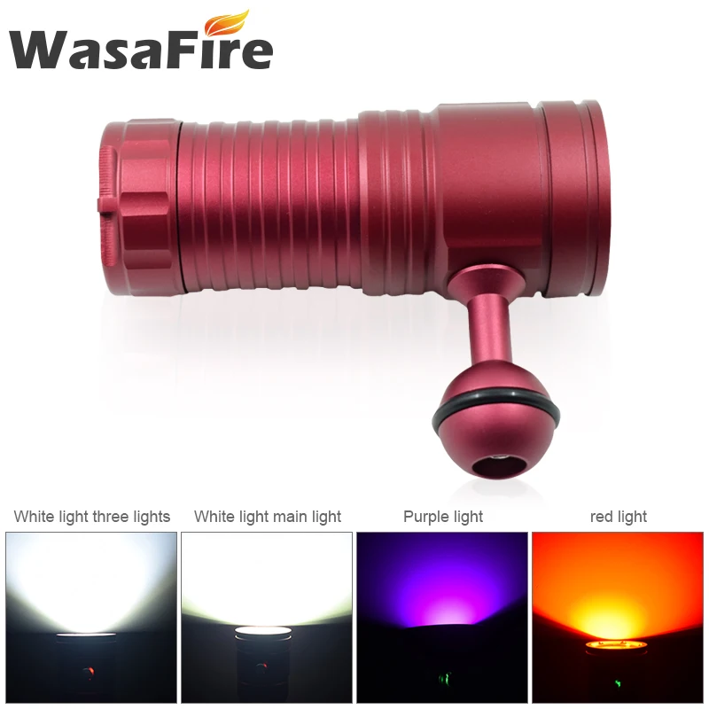 Photography Video Light Underwater 80M Tactical White Red Torch Multifunction 8 LED Diving Flashlight 6000LM For Diving Hunting
Photography Video Light Underwater 80M Tactical White Red Torch Multifunction 8 LED Diving Flashlight 6000LM For Diving Hunting