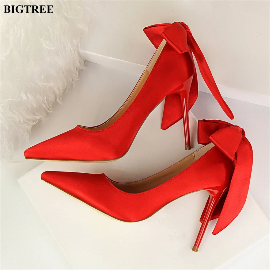 Big Butterfly-knot Fashion Wedding Shoes 2019 New Show Thin Solid Silk Women Pumps Pointed Toe Shallow Women's High Heels Shoes
Big Butterfly-knot Fashion Wedding Shoes 2019 New Show Thin Solid Silk Women Pumps Pointed Toe Shallow Women's High Heels Shoes