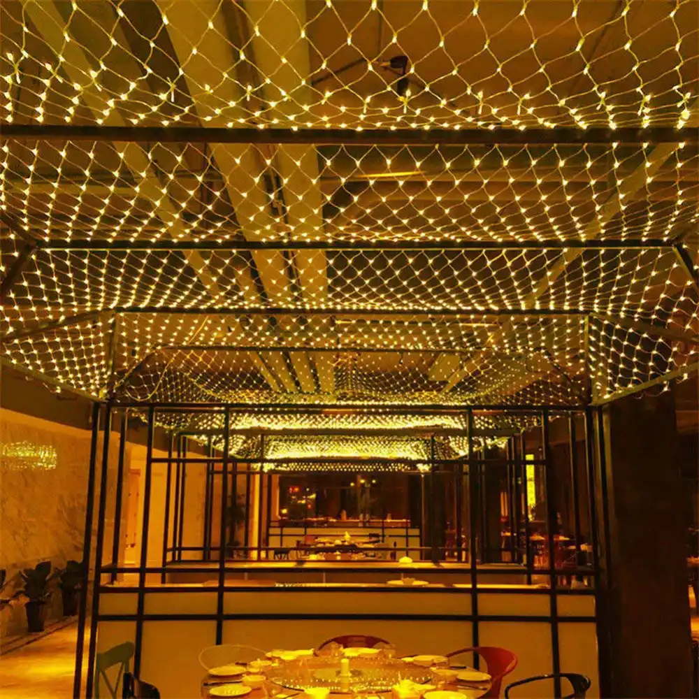 Led Curtain Net Lights Fairy String Holiday Lights Web