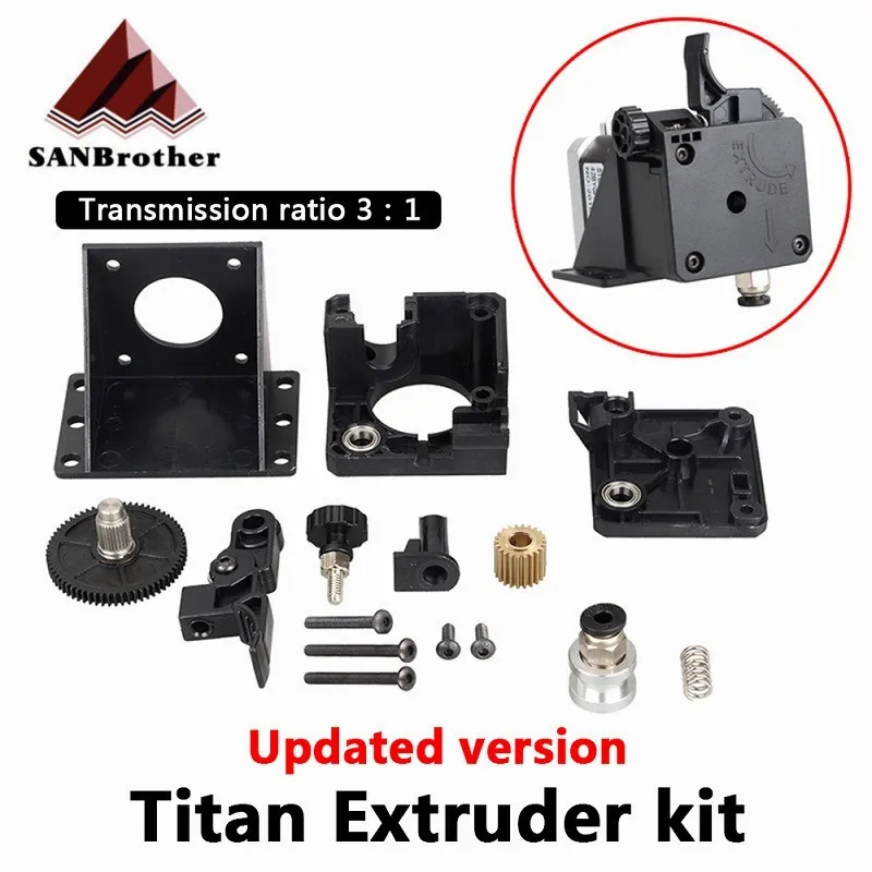 

3D Printer Parts Titan Extruder Fully Kits For V6 J-head Bowden Mounting Bracket 1.75mm Filament E3D V6 Hotend 3:1 Ratio