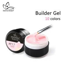 Francheska construtor gel 15ml gel construtor geléia acrilico unha polonês acrílico gel uv led embeber fora super capa rosa claro camuflagem(China)