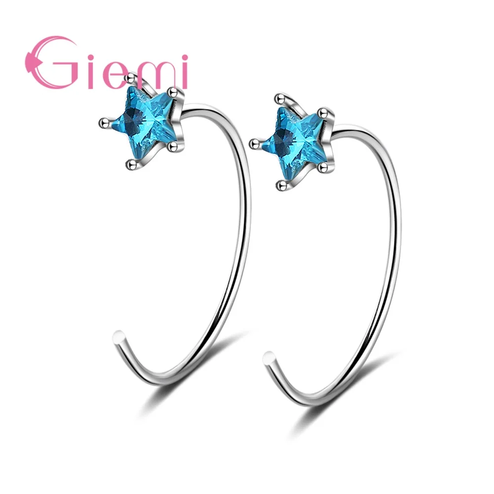 Top Brand Design Rhinestone Earring for Women Shining 925 Silver Blue Cubic Zircon CZ Star Charm Wedding Jewelry Gift
Top Brand Design Rhinestone Earring for Women Shining 925 Silver Blue Cubic Zircon CZ Star Charm Wedding Jewelry Gift