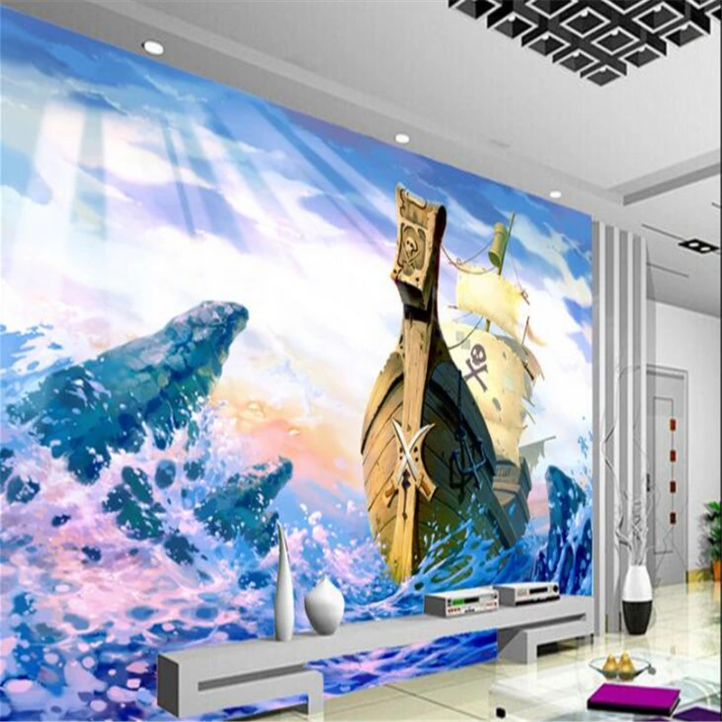 beibehang 3D Large custom wallpaper wallpaper pirate ship sea living room bedroom sofa wall decoration painting
beibehang 3D Large custom wallpaper wallpaper pirate ship sea living room bedroom sofa wall decoration painting