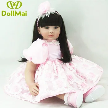 60cm Silicone Reborn Baby Doll Toys Like Real 24inch Vinyl Princess Long Hair Toddler Girl Babies Dolls Lovely Birthday Gift
60cm Silicone Reborn Baby Doll Toys Like Real 24inch Vinyl Princess Long Hair Toddler Girl Babies Dolls Lovely Birthday Gift