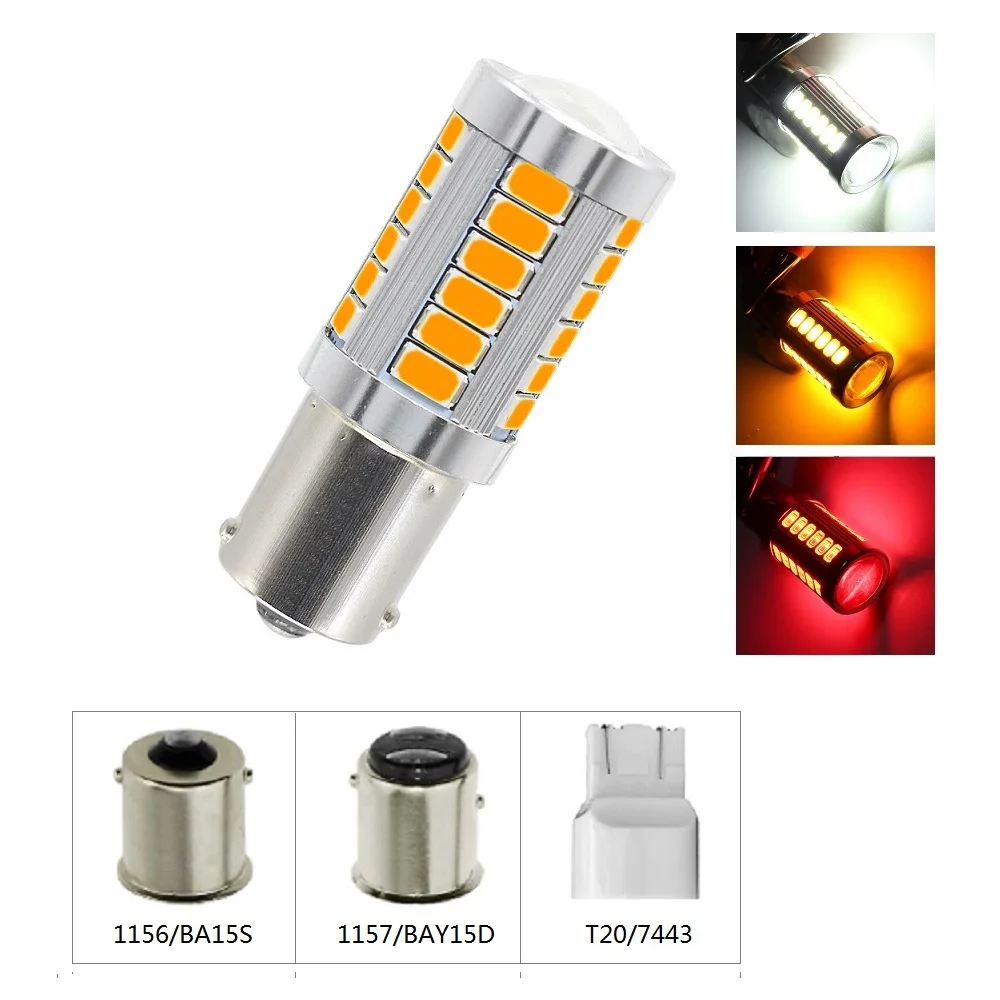 1pcs 12V 1156 1157 7443 T20 33 SMD 5630 5730 LED High Quality Auto Car Turn Signal Light DRL Tail Brake Reverse Bulb with Lens
1pcs 12V 1156 1157 7443 T20 33 SMD 5630 5730 LED High Quality Auto Car Turn Signal Light DRL Tail Brake Reverse Bulb with Lens