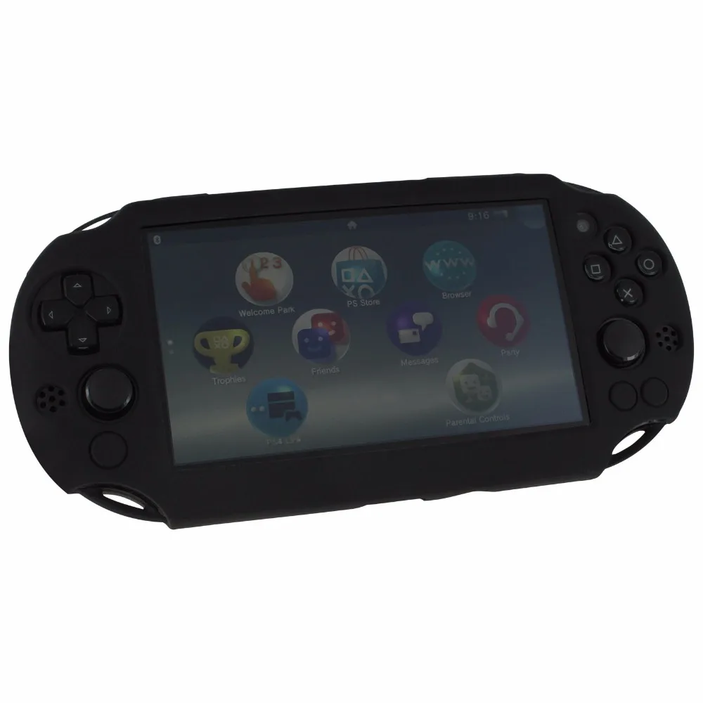 Силиконовые кожи защитный гель чехол для sony PS Vita 2000 Slim черный силиконовый |