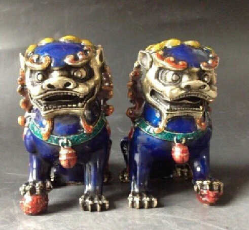 Пара Китайский из перегородчатой эмали Fengshui Guardian Fu Foo собак Львов Бесплатная доставка H:12 см/товар
Пара Китайский из перегородчатой эмали Fengshui Guardian Fu Foo собак Львов Бесплатная доставка H:12 см/товар