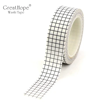 1 Pc 1.5cmx10m Black White Grid Washi Tape Set Japanese Paper DIY Planner Adhesive Masking Tapes Stickers Decor Stationery Tape
1 Pc 1.5cmx10m Black White Grid Washi Tape Set Japanese Paper DIY Planner Adhesive Masking Tapes Stickers Decor Stationery Tape