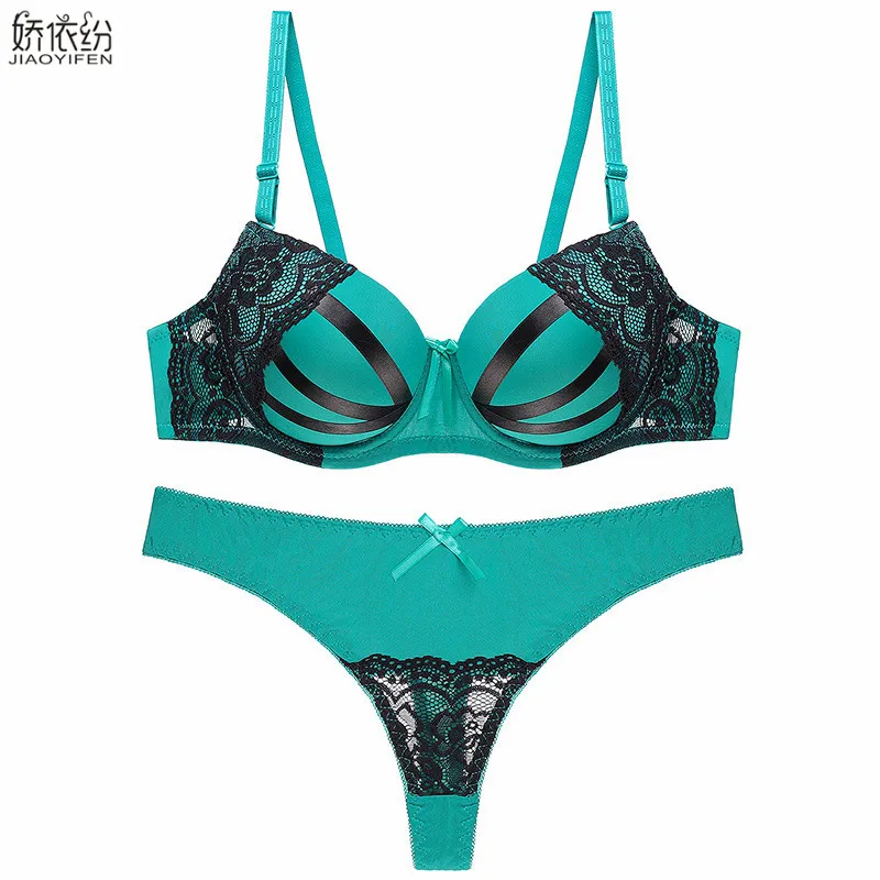 Fashion Sexy Lace Push Up Bra Set Europe Plus Size Women Underwear Padded Push Up Bra Set and T-back Panty Sexy Bra & Brief Sets
Fashion Sexy Lace Push Up Bra Set Europe Plus Size Women Underwear Padded Push Up Bra Set and T-back Panty Sexy Bra & Brief Sets