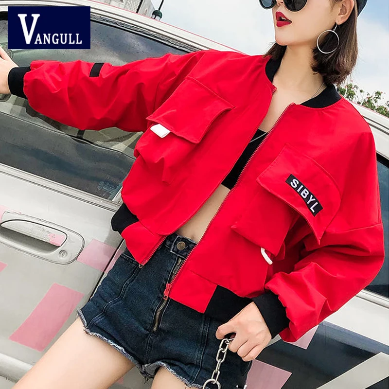 Vangull Women Short Jacket Autumn Streetwear Clothing 2019 Summer New Letter Patch Batwing Sleeve Zipper Female Coat Outerwear
Vangull Women Short Jacket Autumn Streetwear Clothing 2019 Summer New Letter Patch Batwing Sleeve Zipper Female Coat Outerwear