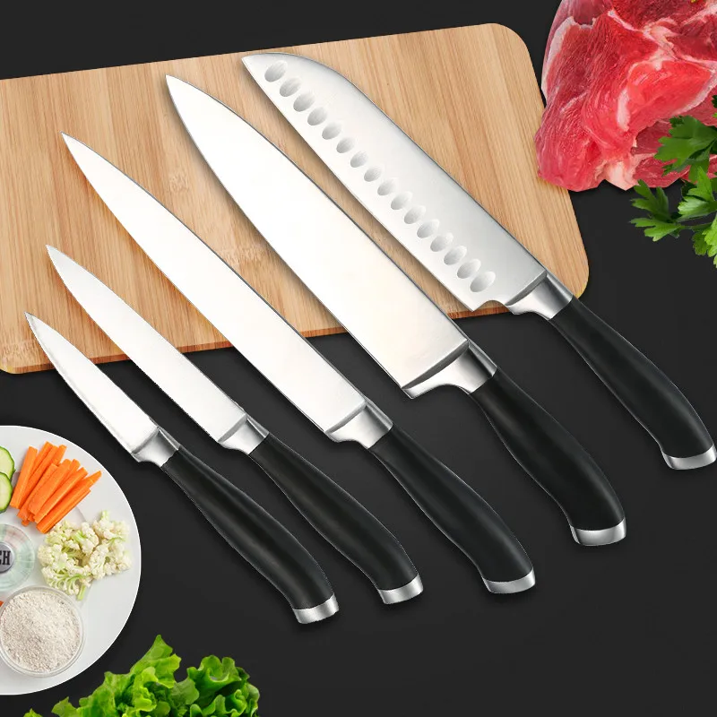 5pcs/set Stainless Steel Chef Knives Sets Fruit Vegetable Meat Kitchen Knife Non-Stick Professional Kitchenware
5pcs/set Stainless Steel Chef Knives Sets Fruit Vegetable Meat Kitchen Knife Non-Stick Professional Kitchenware