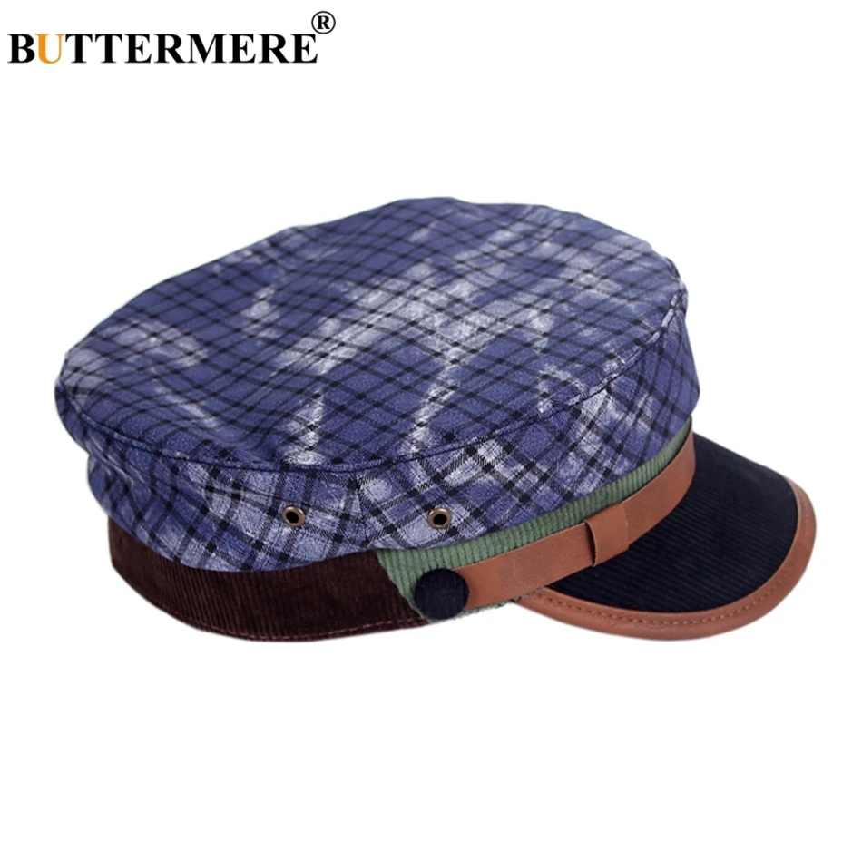BUTTERMERE Blue Military Hats Women Plaid Army Caps Navy Female British Vintage Patchwork Sailor Hat Spring Casual Captain Caps
BUTTERMERE Blue Military Hats Women Plaid Army Caps Navy Female British Vintage Patchwork Sailor Hat Spring Casual Captain Caps