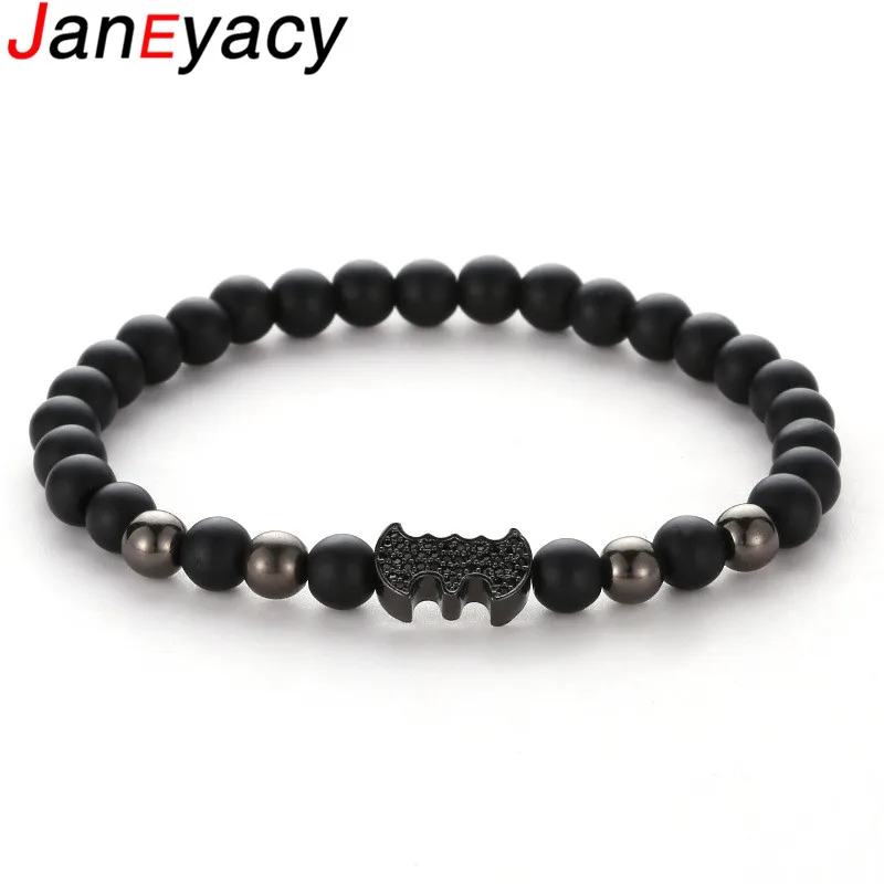 Janeyacy Brand Bracelet Fashion Natural Beads Bracelet Women 6mm Micro Inlay Black CZ Bat Scrub Energy Men's Bracelet Pulseira
Janeyacy Brand Bracelet Fashion Natural Beads Bracelet Women 6mm Micro Inlay Black CZ Bat Scrub Energy Men's Bracelet Pulseira