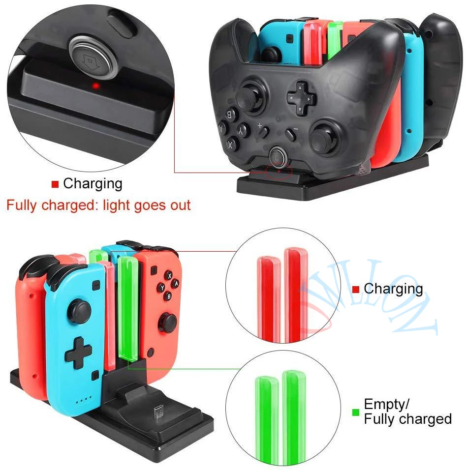 NEW Nintend Switch NS Joy-Con Dual Pro Controller Charger Nintendos USB Charging Dock Station with LED Indicator for Nintendo NX
NEW Nintend Switch NS Joy-Con Dual Pro Controller Charger Nintendos USB Charging Dock Station with LED Indicator for Nintendo NX