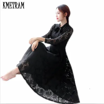 KMETRAM 2020 Autumn Winter Women's Lace Hollow Out Long Dresses Femme Elegant Clothing Women Slim Party Dress Plus Size HH611
KMETRAM 2020 Autumn Winter Women's Lace Hollow Out Long Dresses Femme Elegant Clothing Women Slim Party Dress Plus Size HH611