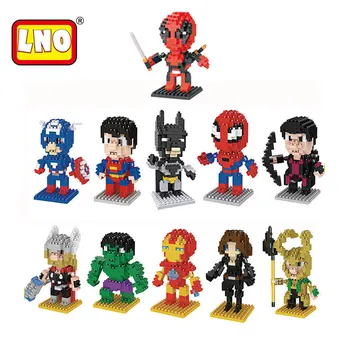 LNO Hot Mini Building Blocks Avengers Ironman Hulk Spiderman Model Micro Size Diamond Bricks Educational Juguete For Children
LNO Hot Mini Building Blocks Avengers Ironman Hulk Spiderman Model Micro Size Diamond Bricks Educational Juguete For Children