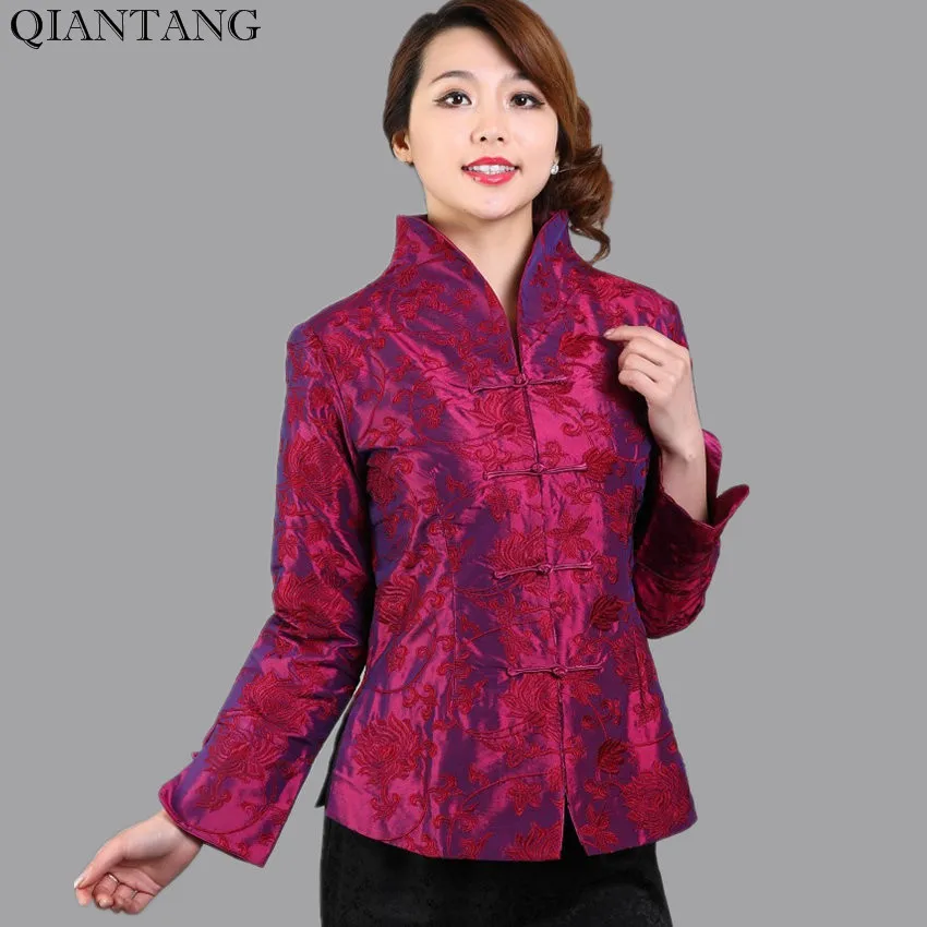 New Arrival Burgundy Female Satin Embroidery Jacket Lady Long Sleeves Coat Flowers Mujer Chaqueta Size S M L XL XXL XXXL Mny12-E
New Arrival Burgundy Female Satin Embroidery Jacket Lady Long Sleeves Coat Flowers Mujer Chaqueta Size S M L XL XXL XXXL Mny12-E