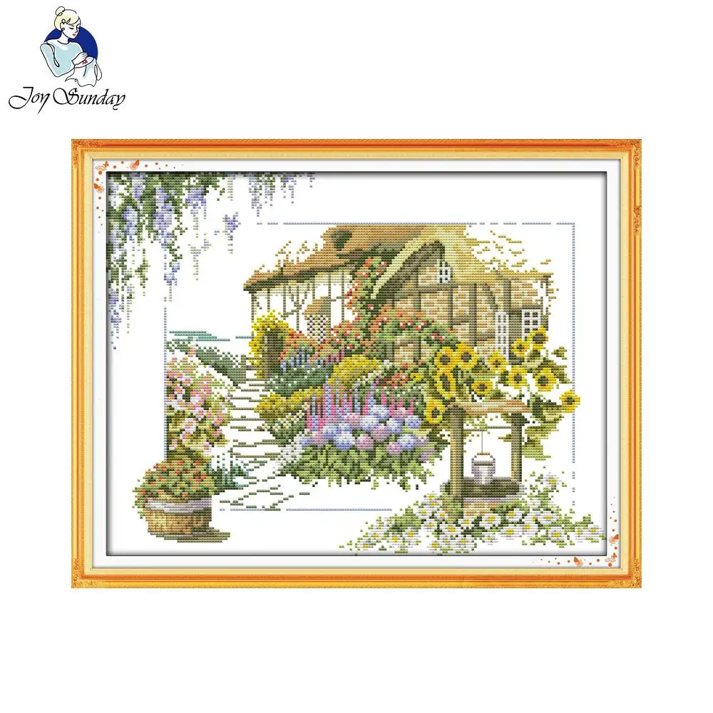 Joy Sunday Flowers Villa Pattern Needlework DIY 11CT14CT Printed Cross Stitch Set for Embroidery Kits Cross-Stitching Home Decor
Joy Sunday Flowers Villa Pattern Needlework DIY 11CT14CT Printed Cross Stitch Set for Embroidery Kits Cross-Stitching Home Decor