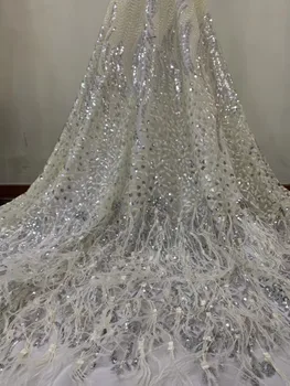 Latest African Laces 5YARDS Tulle Lace Fabric with handmaking feathers High Class French Embroidered Tulle Fabric VISAJU111
Latest African Laces 5YARDS Tulle Lace Fabric with handmaking feathers High Class French Embroidered Tulle Fabric VISAJU111
