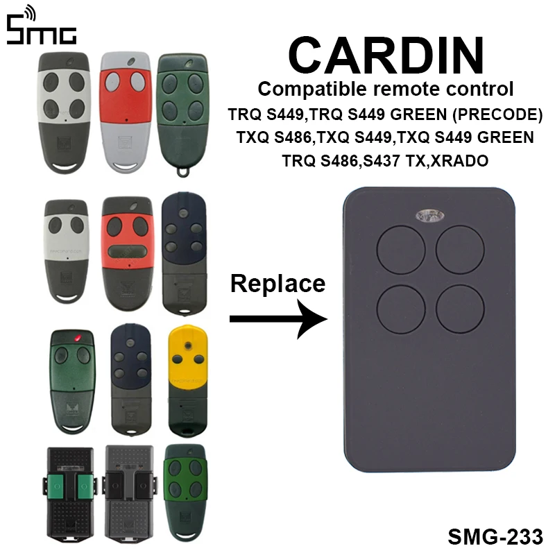 CARDIN S435 S449 S486 S476TX2 Garage Door Electric Cloning Remote Control Key Gate 433MHZ Self Copy for Garage Door rollingcode
CARDIN S435 S449 S486 S476TX2 Garage Door Electric Cloning Remote Control Key Gate 433MHZ Self Copy for Garage Door rollingcode