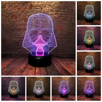 Star Wars Vader Mask Figurines Model 3D Nightlight LED Mixed 7 Colors Changing Light Mask Darth Vader Figure Toys
Star Wars Vader Mask Figurines Model 3D Nightlight LED Mixed 7 Colors Changing Light Mask Darth Vader Figure Toys