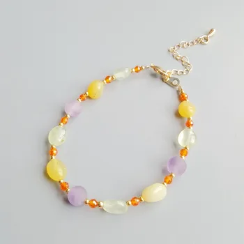 Lii Ji Real Light Amethyst Prehnite Yelllow Opal Natural Stone Bracelet Delicate Jewelry For Child or Women
Lii Ji Real Light Amethyst Prehnite Yelllow Opal Natural Stone Bracelet Delicate Jewelry For Child or Women
