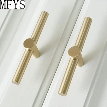 1pc T Bar Knobs Pulls Pure Copper Kitchen Cabinet Door Handles Brushed Gold Brass Drawer Knobs Pull Handles Dresser Pulls
1pc T Bar Knobs Pulls Pure Copper Kitchen Cabinet Door Handles Brushed Gold Brass Drawer Knobs Pull Handles Dresser Pulls