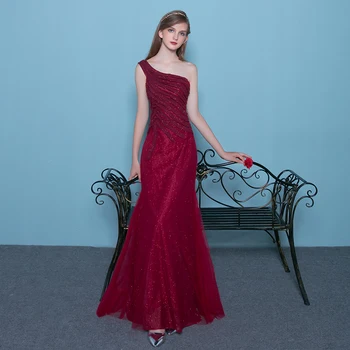 Burgundy Elegant Slim Women A-Lilne Dress Sequins Floor Length Evening Party Gowns Novelty One Shoulder Vestidos S M L XL XXL
Burgundy Elegant Slim Women A-Lilne Dress Sequins Floor Length Evening Party Gowns Novelty One Shoulder Vestidos S M L XL XXL