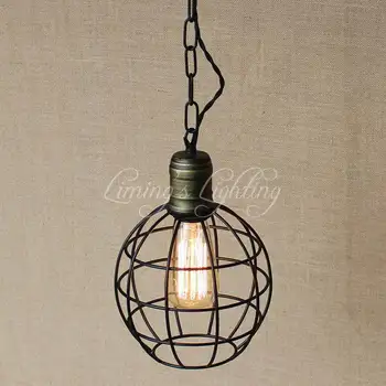 Retro Black Cage Metal Wire Round Ball Indoor Industrial Pendant Lamp Vintage Edison Pendant Lights Droplight Lighting For Bar
Retro Black Cage Metal Wire Round Ball Indoor Industrial Pendant Lamp Vintage Edison Pendant Lights Droplight Lighting For Bar