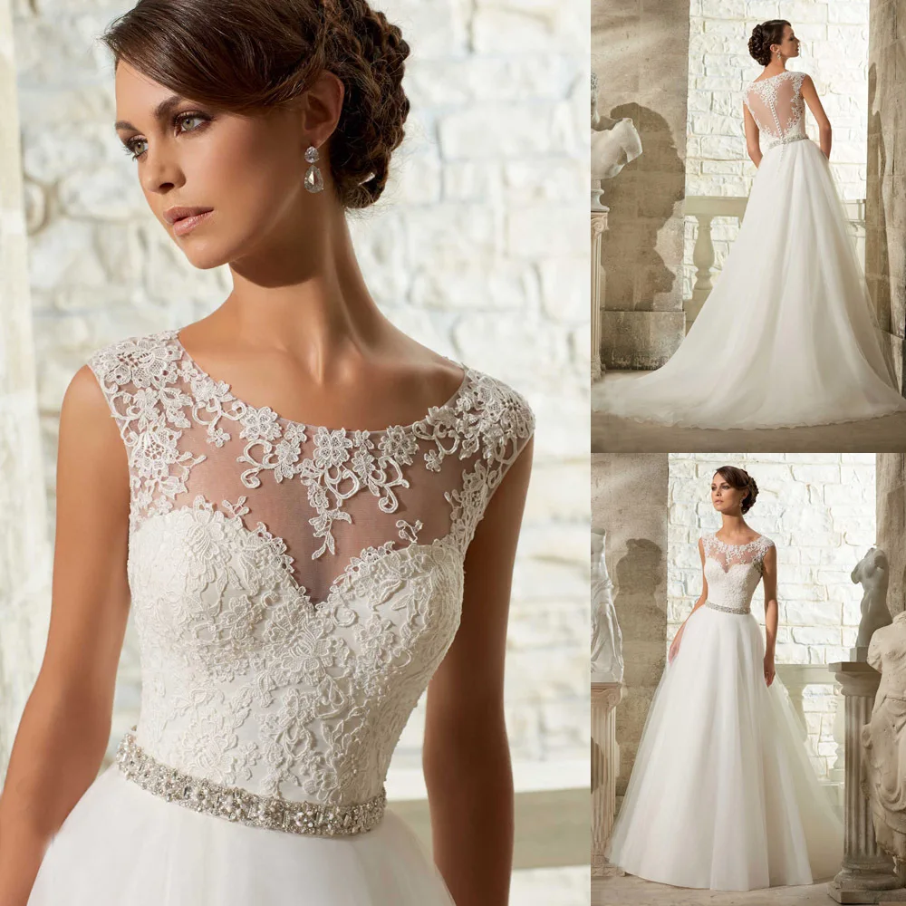 Vestido De Novia 2015 Ivory Cap Sleeve Princess Lace Dress Wedding Crystals Bridal Dresses See Through Back Appliques W3784
Vestido De Novia 2015 Ivory Cap Sleeve Princess Lace Dress Wedding Crystals Bridal Dresses See Through Back Appliques W3784