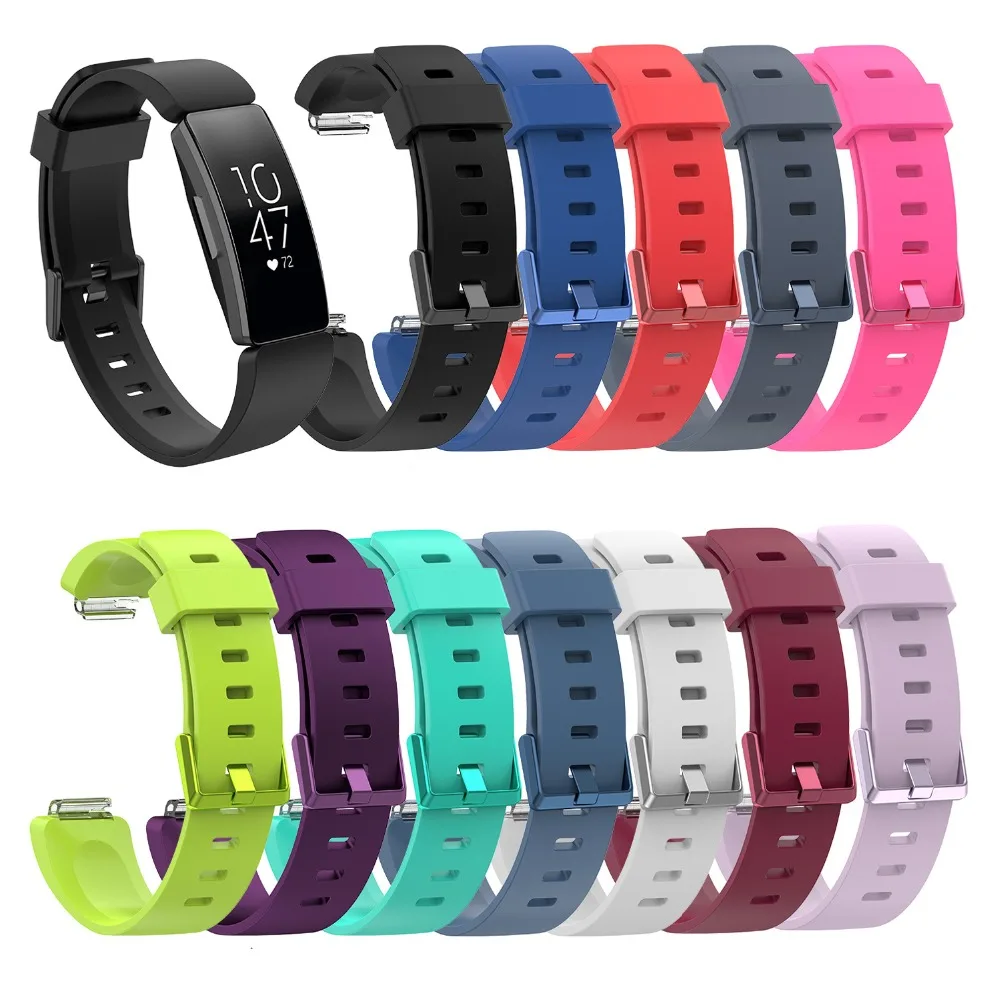 Soft Silicone Women Men Strap Sports Replacement Wristband for Fitbit Inspire  Inspire HR Fitness Smart Watch Small Large High Quality (10)