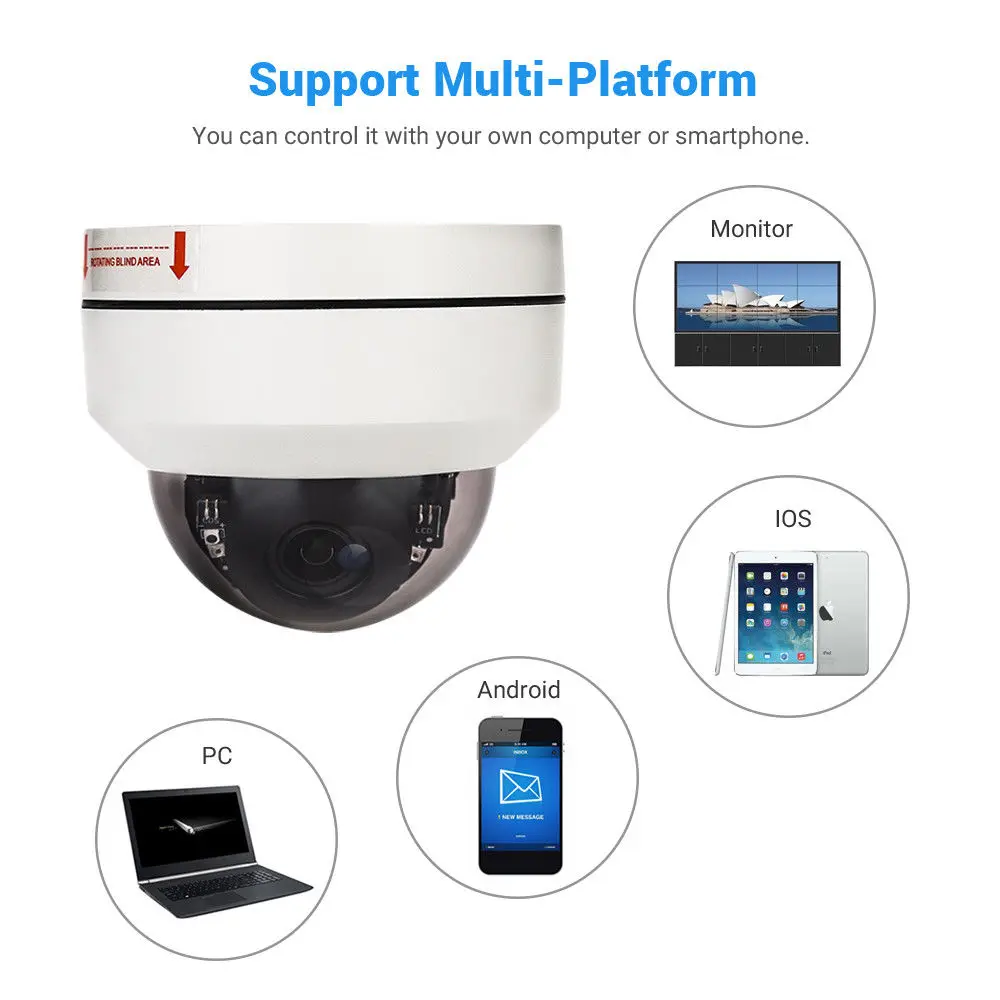 Smart 4MP CMOS IP Camera PTZ Dome Security HD1080P Built-in MIC Audio PoE Camera Vandalproof Onvif Outdoor Surveillance CCTV Cam
Smart 4MP CMOS IP Camera PTZ Dome Security HD1080P Built-in MIC Audio PoE Camera Vandalproof Onvif Outdoor Surveillance CCTV Cam