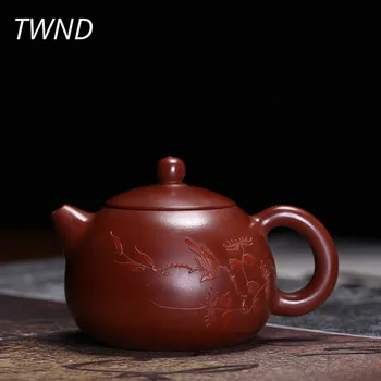 145CC yixing teapot dahongpao xi shi tea pot chinese kung fu kettle purple clay drinkware suit black tea 30
145CC yixing teapot dahongpao xi shi tea pot chinese kung fu kettle purple clay drinkware suit black tea 30