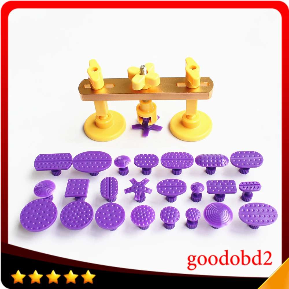 Bridge Dent Puller Kit Auto Body Dent Removal Tools Pops Dent & Ding PDR Tools Hand Tool with 24pcs Different Size PDR Glue Tabs
Bridge Dent Puller Kit Auto Body Dent Removal Tools Pops Dent & Ding PDR Tools Hand Tool with 24pcs Different Size PDR Glue Tabs