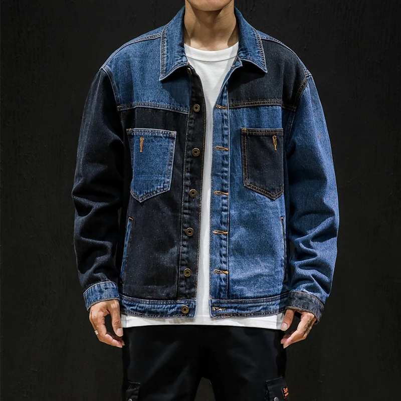 2020 autumn denim jackets men casual patchwork chest pockets Cowboy Men's Jean Jacket Chaqueta Hombre
2020 autumn denim jackets men casual patchwork chest pockets Cowboy Men's Jean Jacket Chaqueta Hombre