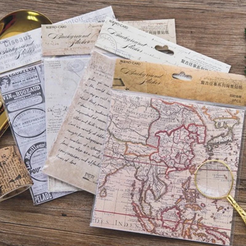 8 Sheet/Bag Vintage newspaper da Vinci notes paper sticker package DIY diary decoration sticker album scrapbooking
8 Sheet/Bag Vintage newspaper da Vinci notes paper sticker package DIY diary decoration sticker album scrapbooking