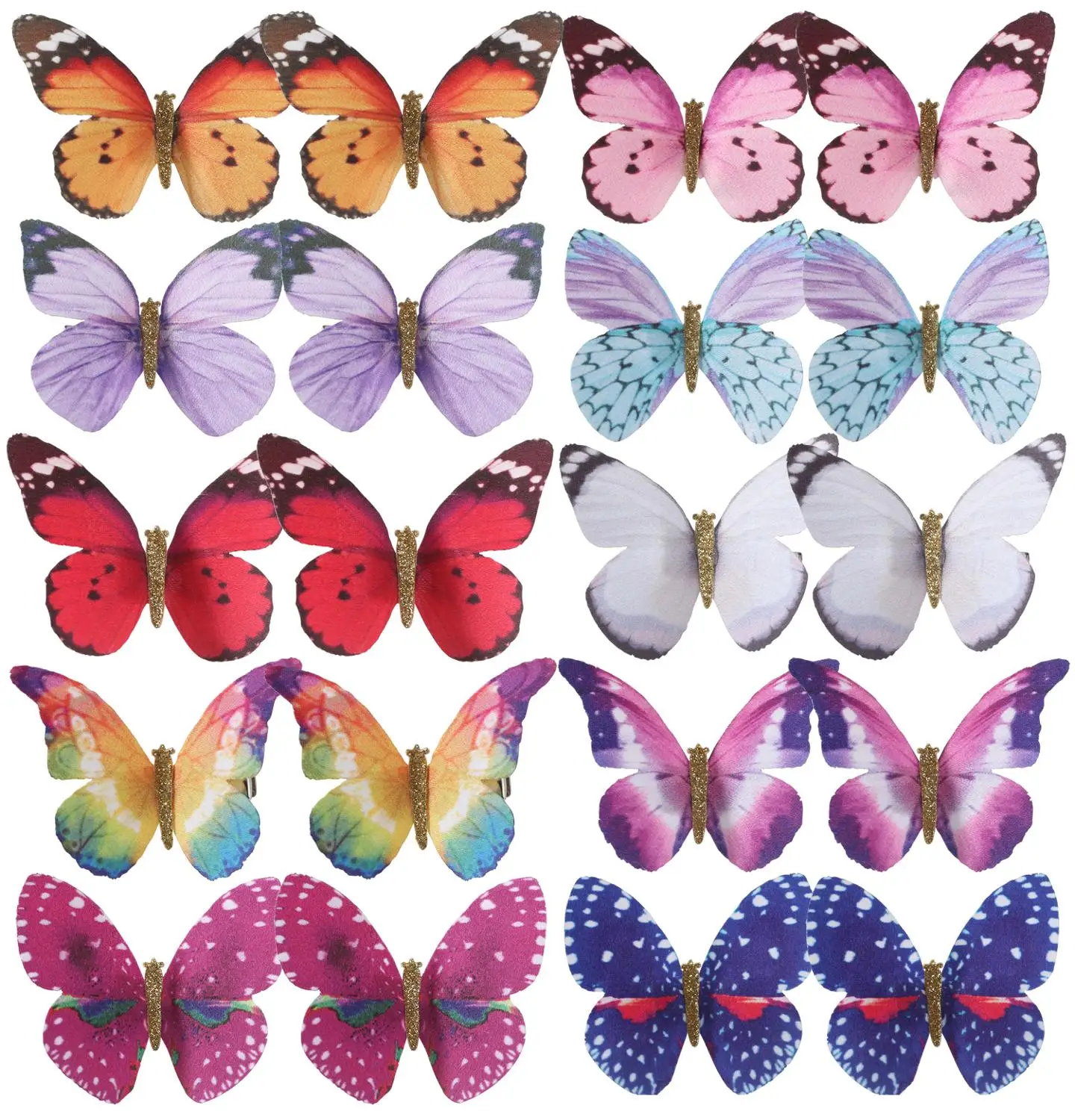 inSowni 20 Pack Assorted Realistic Butterfly Alligator Hair Clips Barrettes Hairgrips Bridal Wedding Accessories for Women Girls
inSowni 20 Pack Assorted Realistic Butterfly Alligator Hair Clips Barrettes Hairgrips Bridal Wedding Accessories for Women Girls