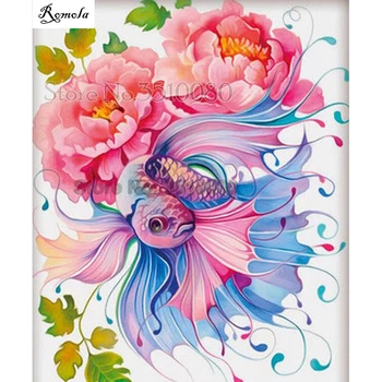 Full square room decor Embroidery 5D Diy diamond paintings Flower fish 3D Cross stitch kits mosaic stickers RS2568
Full square room decor Embroidery 5D Diy diamond paintings Flower fish 3D Cross stitch kits mosaic stickers RS2568