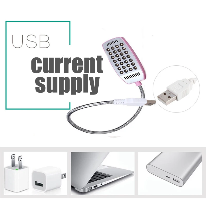LED Table Lights2018 USB Current Supply 360 rotation Table Lamps For Reading Working 28LEDs Lamp Eye Protection Study Desk Lamp (5)