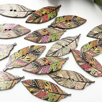 100PCs Wooden 42*15mm Sewing Buttons Scrapbooking Indian feather 2Holes buttons for clothing decorative flat back WB616
100PCs Wooden 42*15mm Sewing Buttons Scrapbooking Indian feather 2Holes buttons for clothing decorative flat back WB616