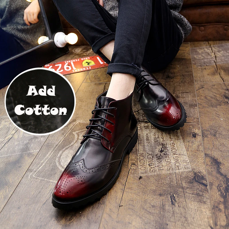 Leather Men Dress Leather Shoes Men Winter Fur Lining Winter Boots Men British Formal Business Boots Lace-Up Formal Shoes
Leather Men Dress Leather Shoes Men Winter Fur Lining Winter Boots Men British Formal Business Boots Lace-Up Formal Shoes