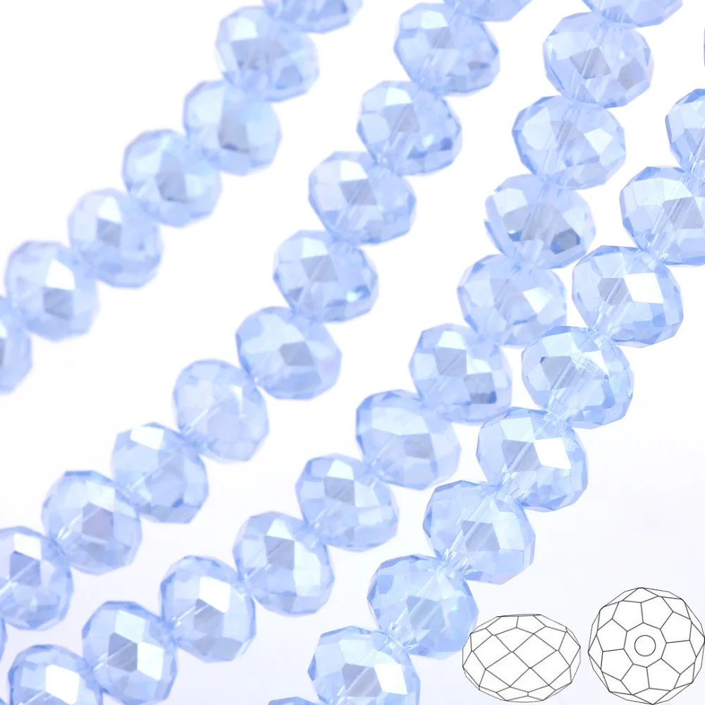 OlingArt 3/4/6/8/10mm Round Glass Beads Rondelle Austria faceted crystal Light blue AB color Loose bead DIY Jewelry Making
OlingArt 3/4/6/8/10mm Round Glass Beads Rondelle Austria faceted crystal Light blue AB color Loose bead DIY Jewelry Making