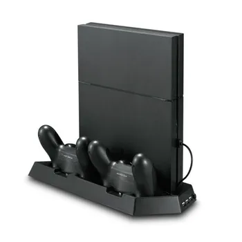 Newest Vertical Stand Cooling Fan Charger for PS4 Slim & PS4 Console Dual Charging Station for Playstation 4 Controllers
Newest Vertical Stand Cooling Fan Charger for PS4 Slim & PS4 Console Dual Charging Station for Playstation 4 Controllers