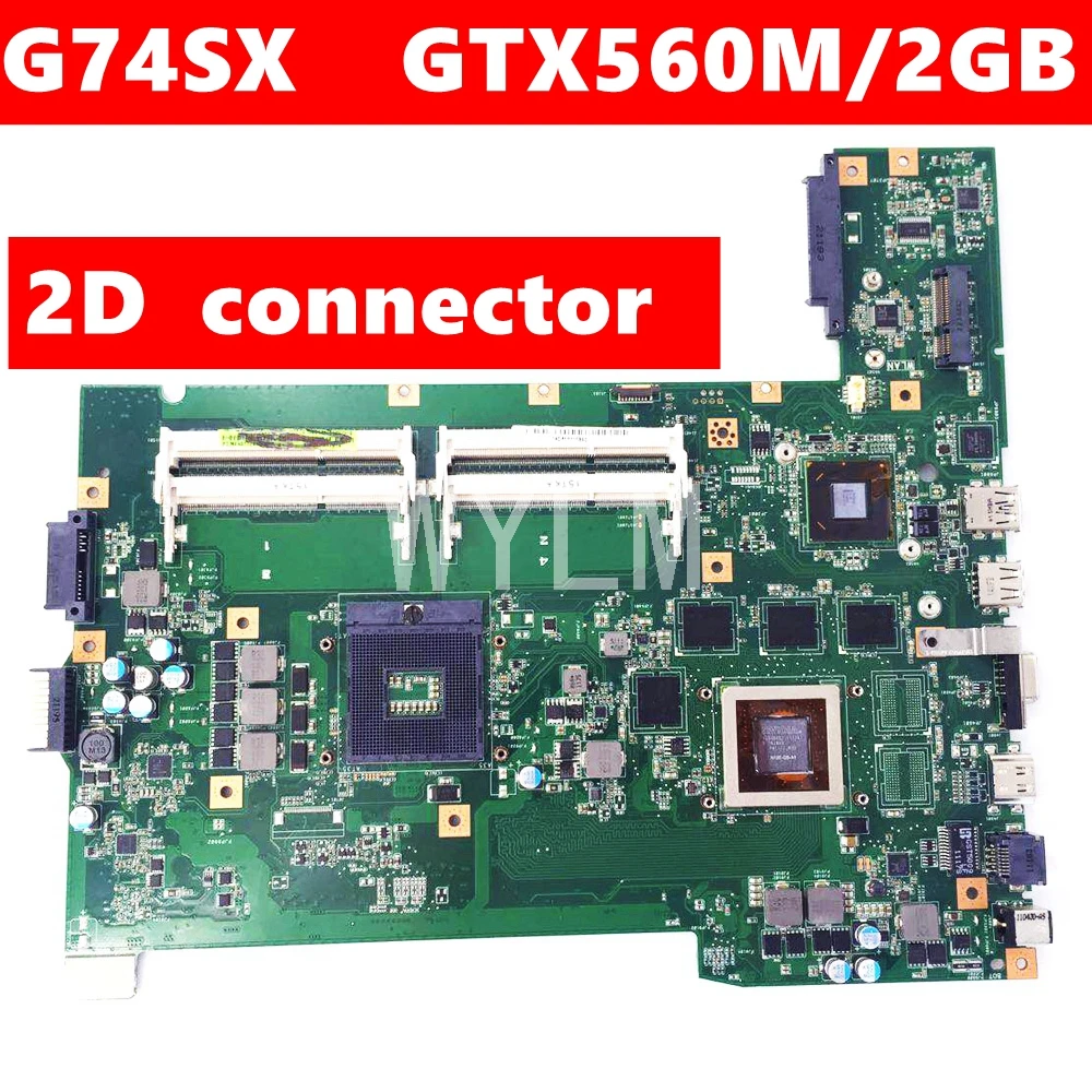 G74SX GTX560M 2GB 4 RAM Slots N12E-GS-A1 2D Screen line interface Mainboard For ASUS G74S G74SX Laptop Motherboard 100% Tested
G74SX GTX560M 2GB 4 RAM Slots N12E-GS-A1 2D Screen line interface Mainboard For ASUS G74S G74SX Laptop Motherboard 100% Tested